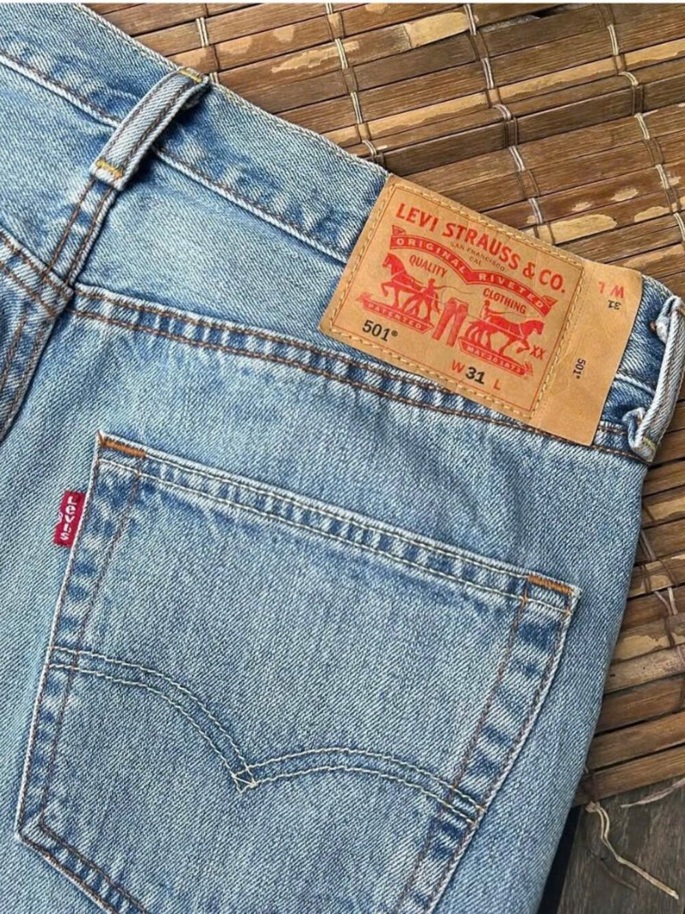 Light Wash Denim Shorts - Picture 3 of 3